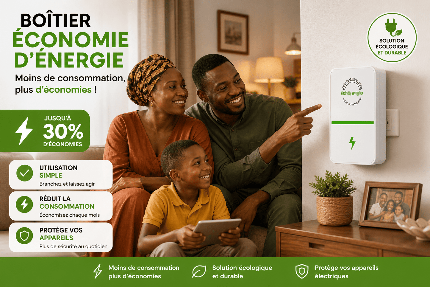 ⚡ Boîtier Économie d’Énergie – Réduisez vos factures sans effort dès aujourd’hui - AFRICA STORE