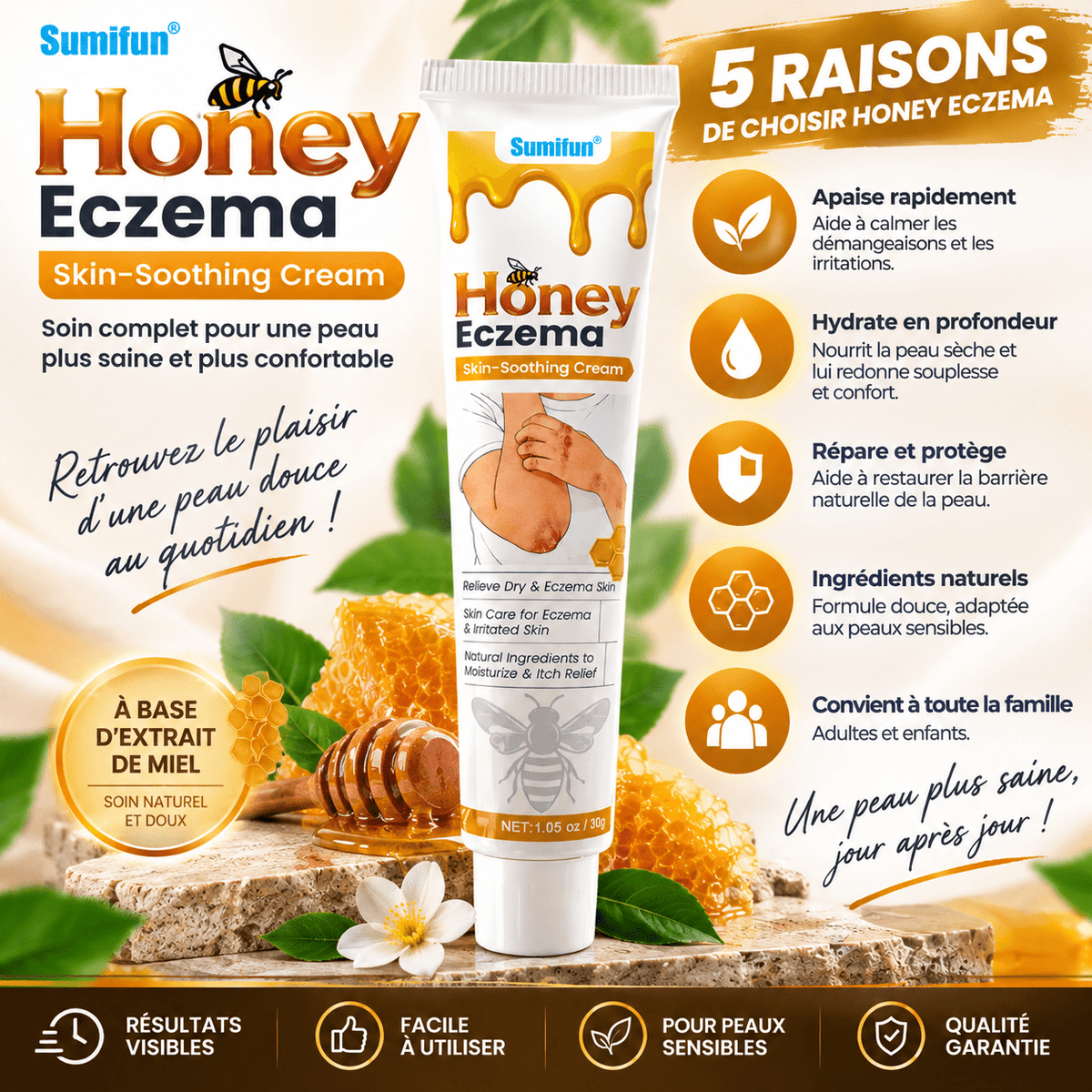 Crème apaisante anti bacterienne pour Peaux Sèches & Irritées - AFRICA STORE