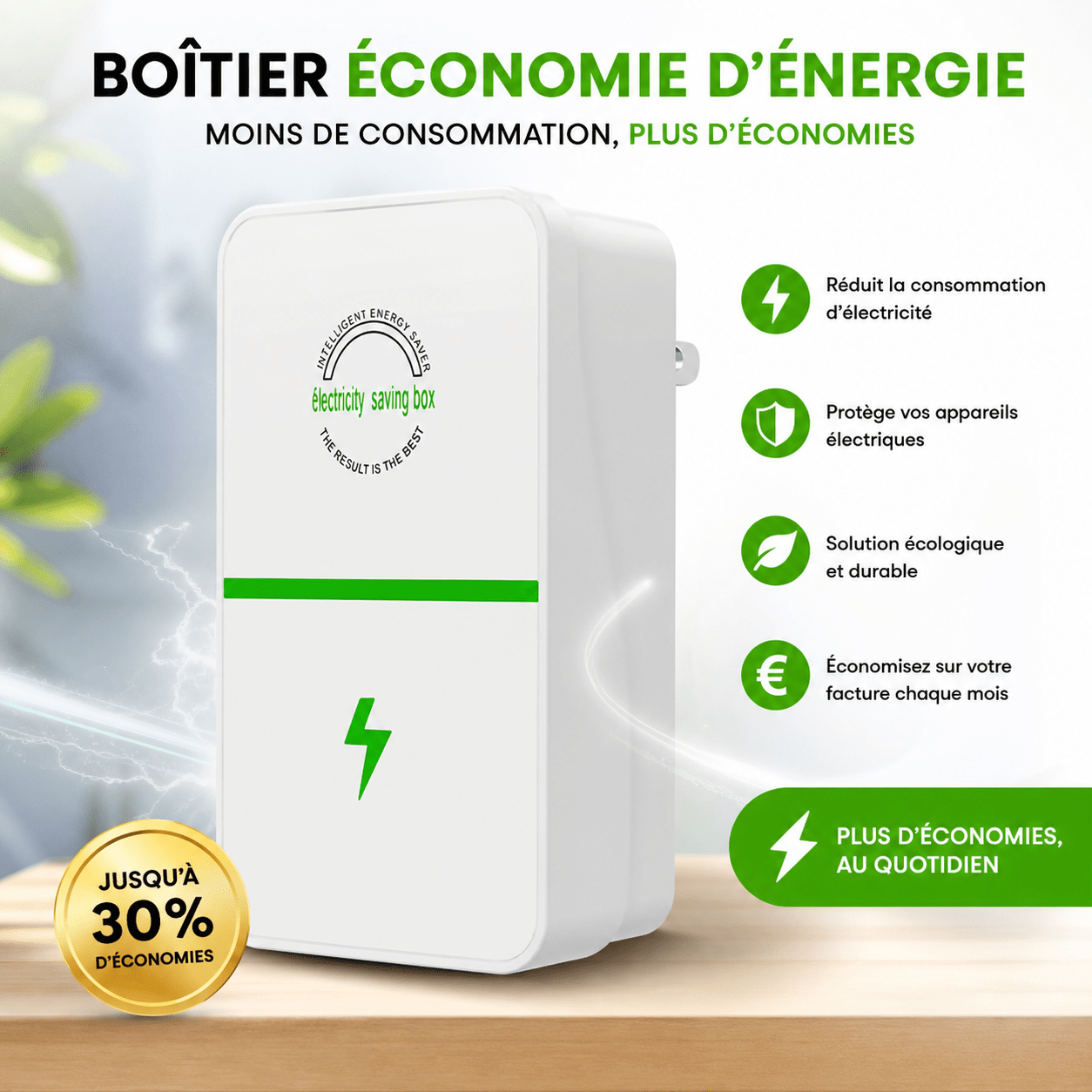 ⚡ Boîtier Économie d’Énergie – Réduisez vos factures sans effort dès aujourd’hui - AFRICA STORE