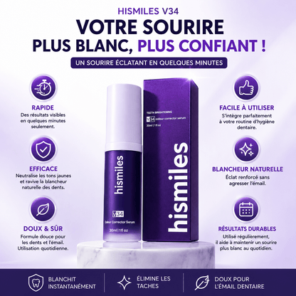 Hismiles V34 – Retrouver un Sourire Blanc & Confiant en Quelques Minutes 😁✨ - AFRICA STORE