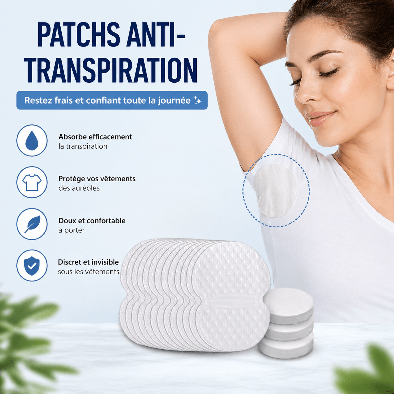 Patch Anti - Transpiration Invisible – Restez Fraîche & Confiant(e) Toute la Journée 💧✨ - AFRICA STORE