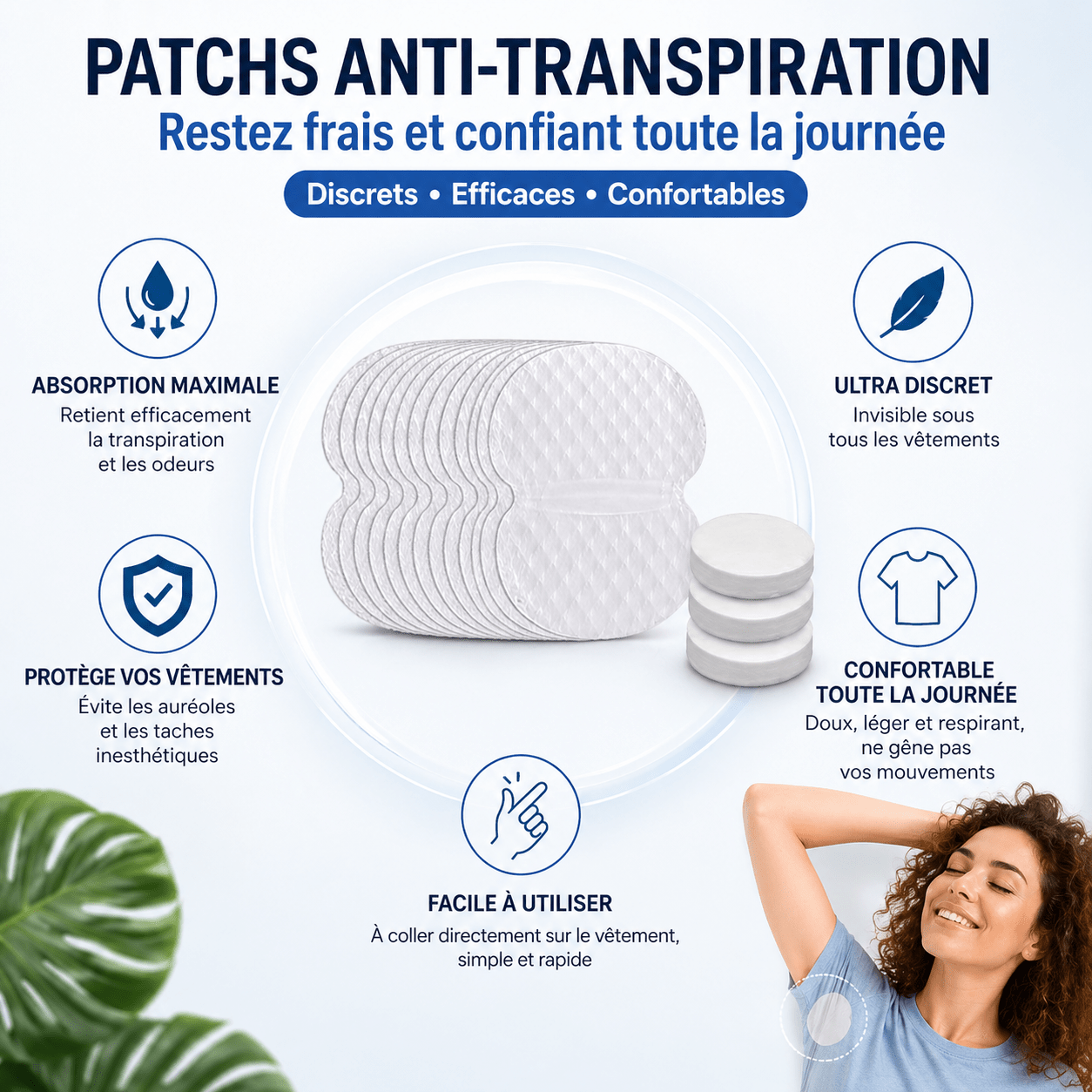 Patch Anti - Transpiration Invisible – Restez Fraîche & Confiant(e) Toute la Journée 💧✨ - AFRICA STORE